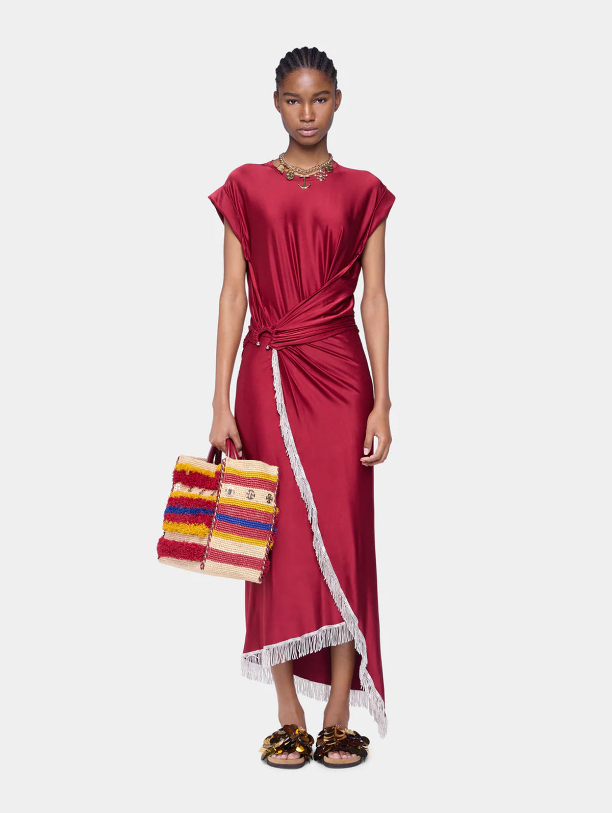 Robe Long Dress in Ruby Red
