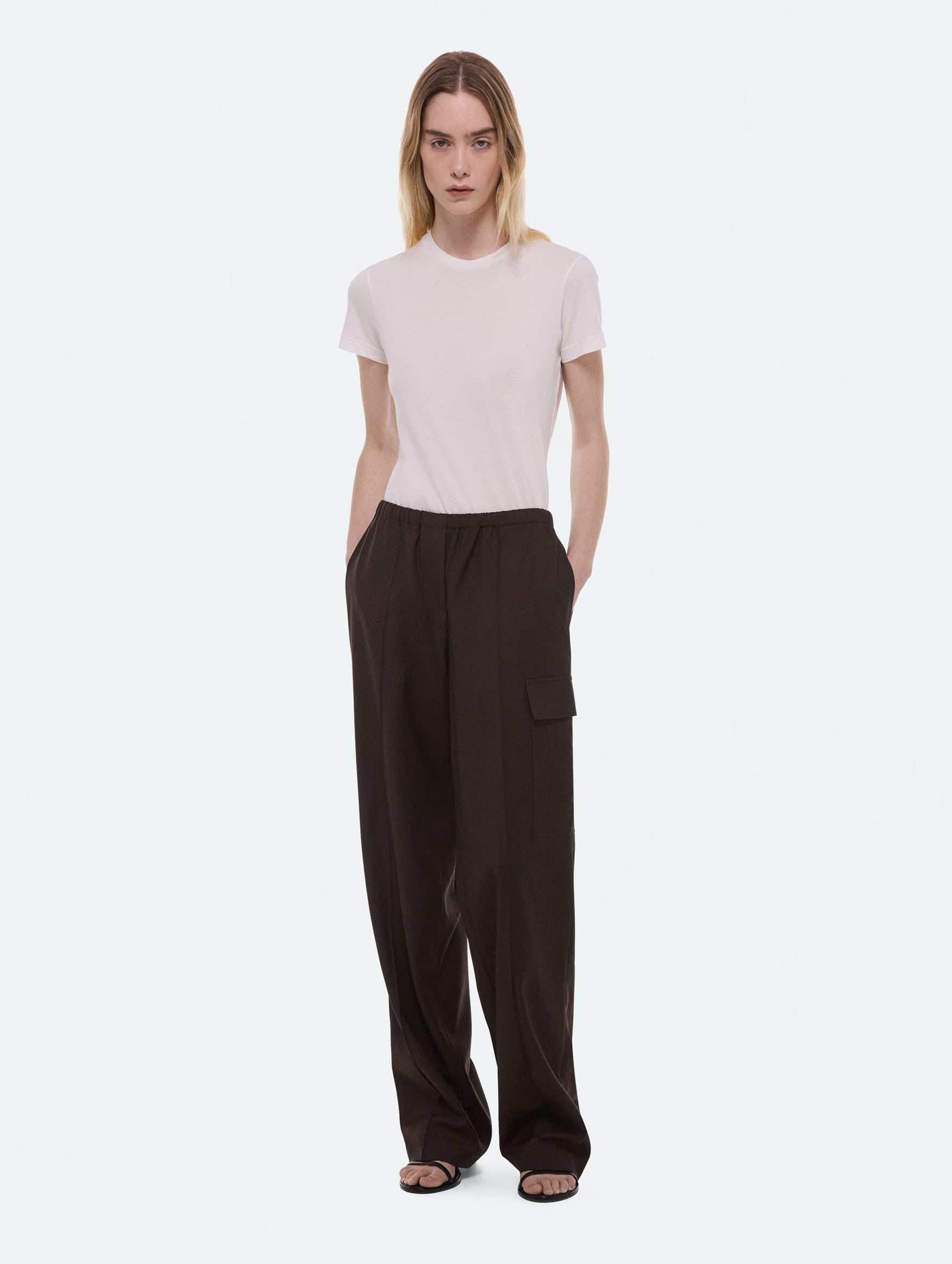 Relaxed Cargo Trousers in Dark Chocolate