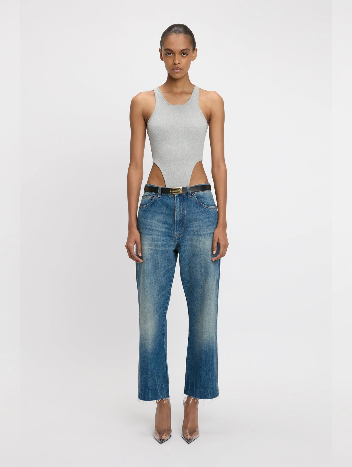 Relaxed Curved Leg Jean in Vintage Indigo