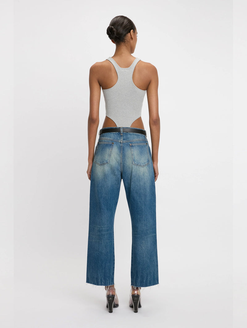 Relaxed Curved Leg Jean in Vintage Indigo