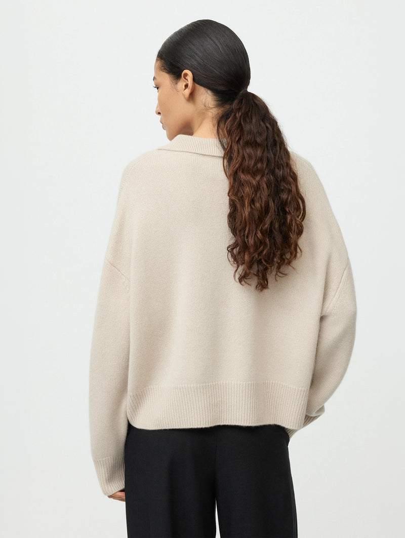 Relaxed Fit Polo Shirt in Chalk