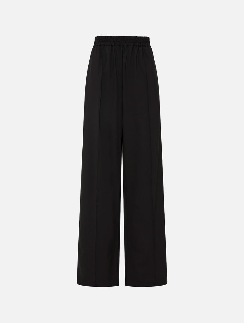 Relaxed Pin-Stitch Trouser in Black