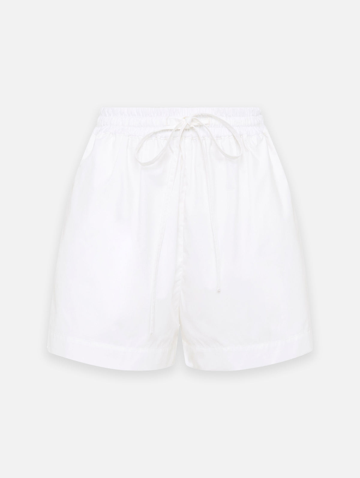 Relaxed Cotton Short in White