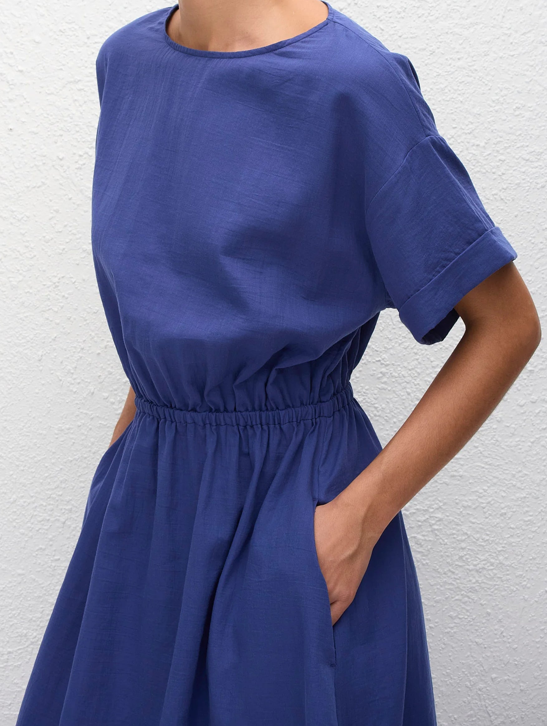 Relaxed Tee Midi Dress in Lapis
