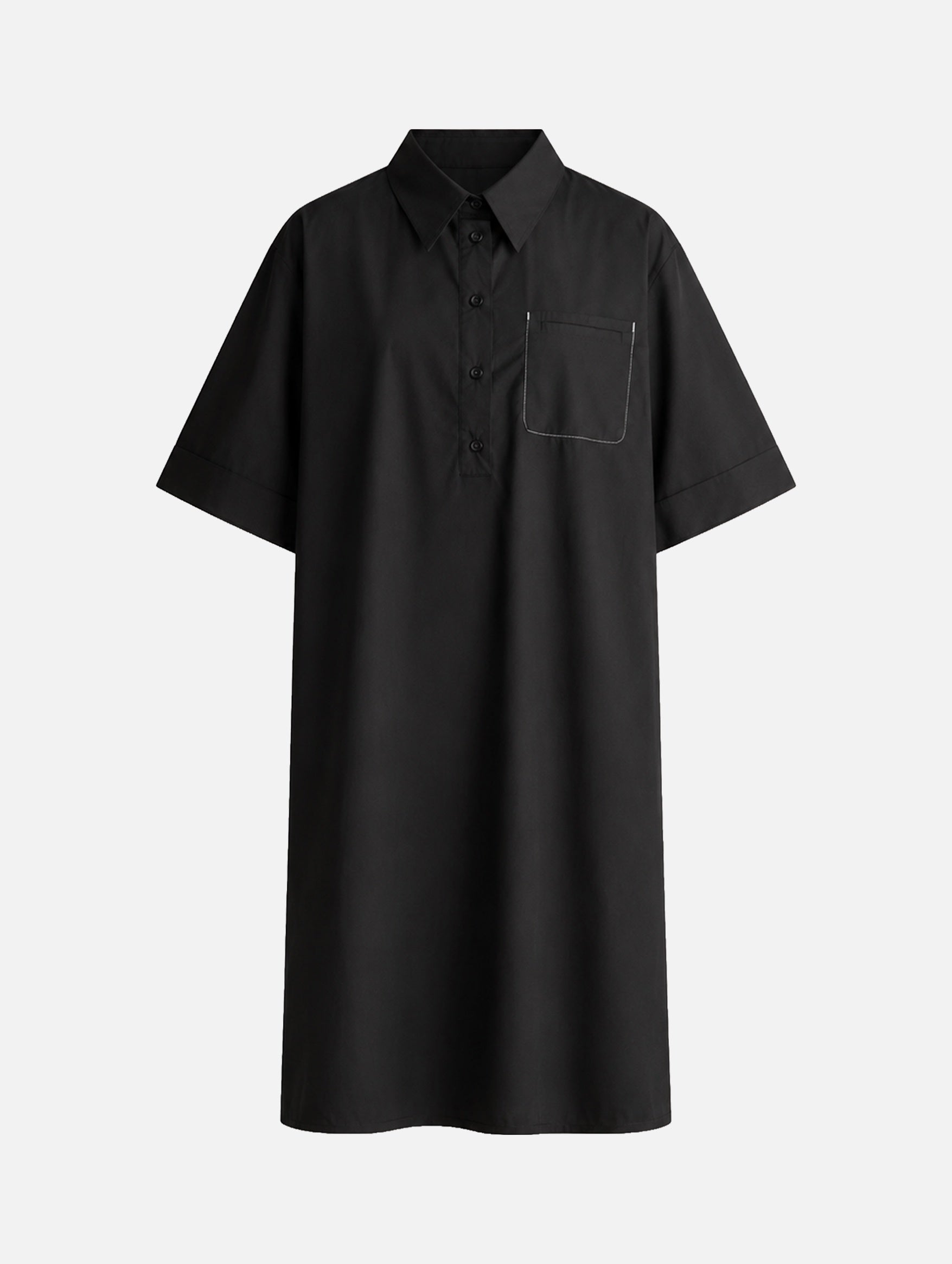 Rennie Shirt Dress in Black