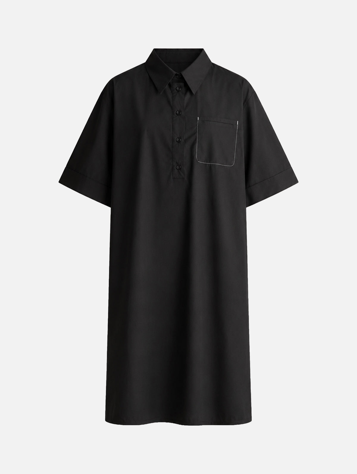 Rennie Shirt Dress in Black