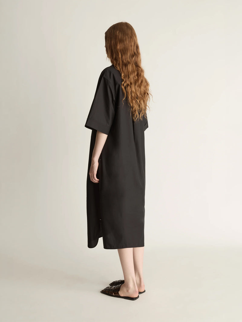 Rennie Shirt Dress in Black