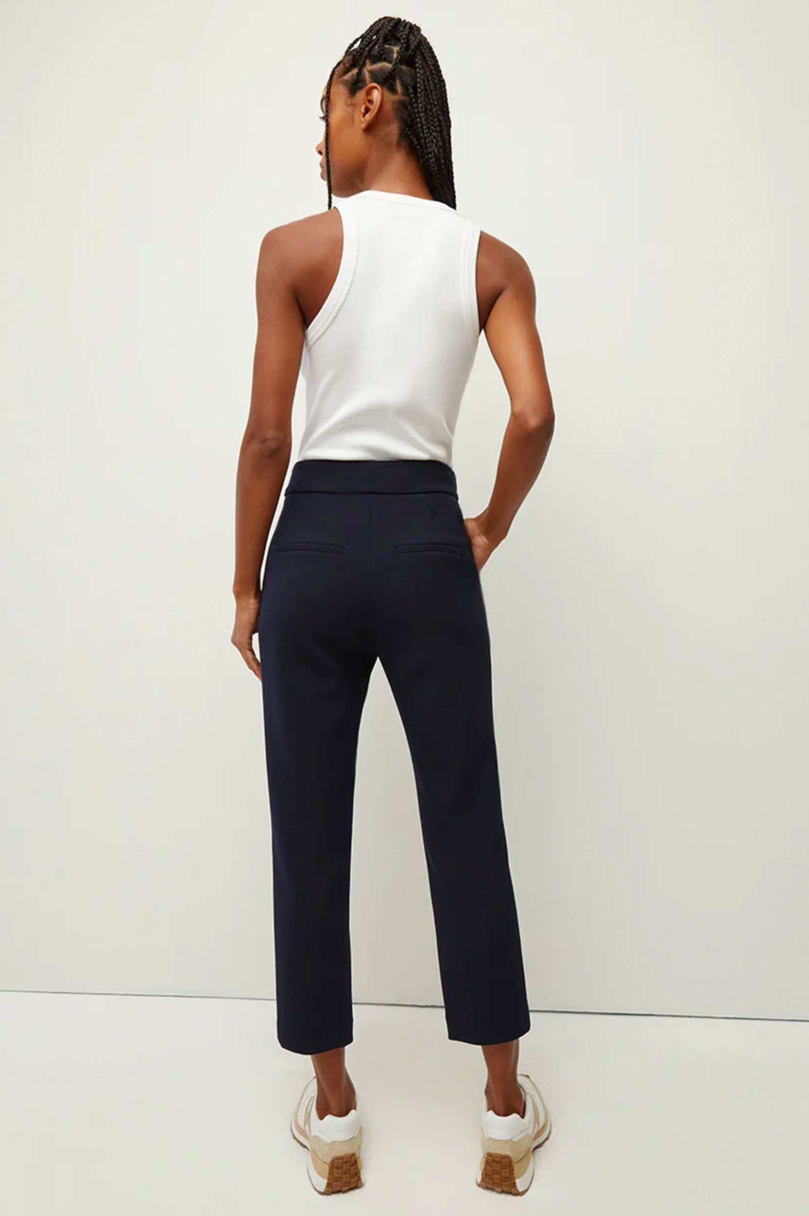 Renzo Pant in Navy with Silver Buttons