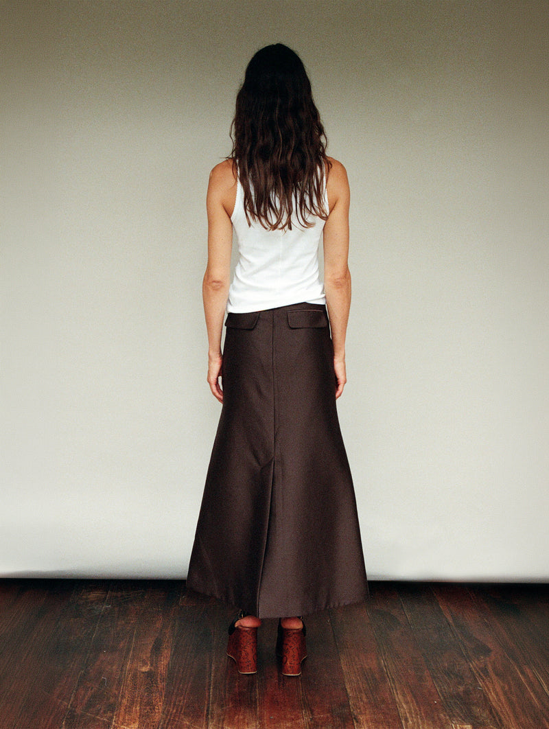 Reservations Skirt in Black Coffee