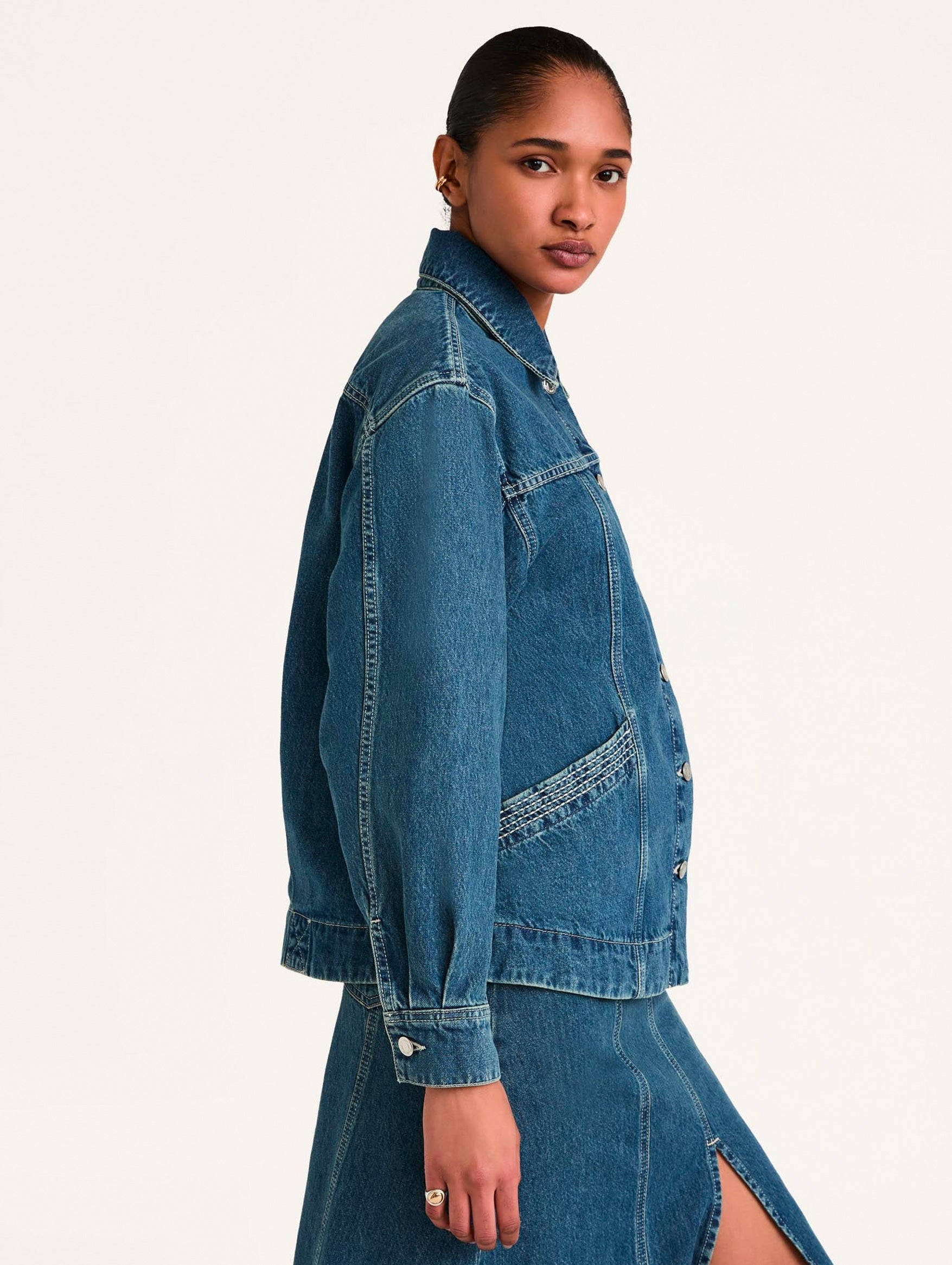 Reve Blue Jacket in Denim