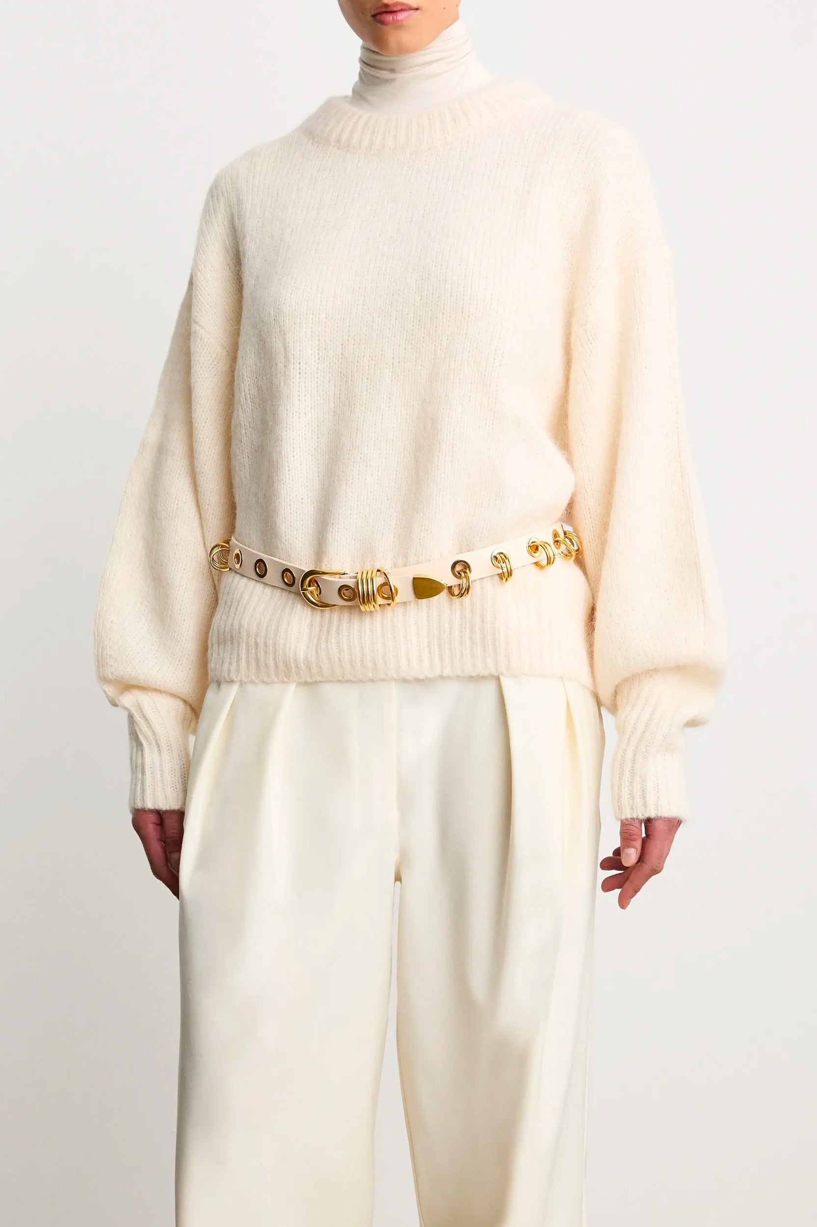 Revenge Gold Belt in Ivory & Gold