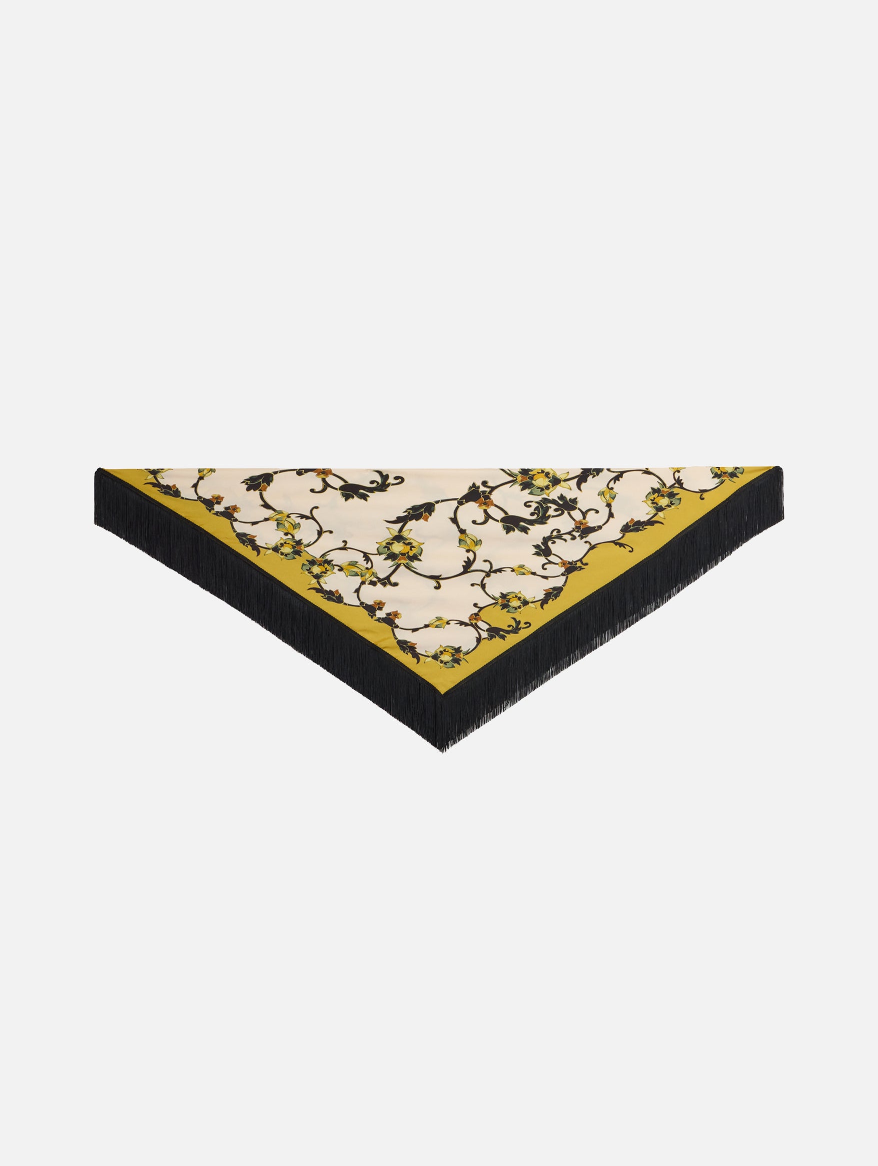 Reversible Fringe Foulard 90 in Buttercup Placée