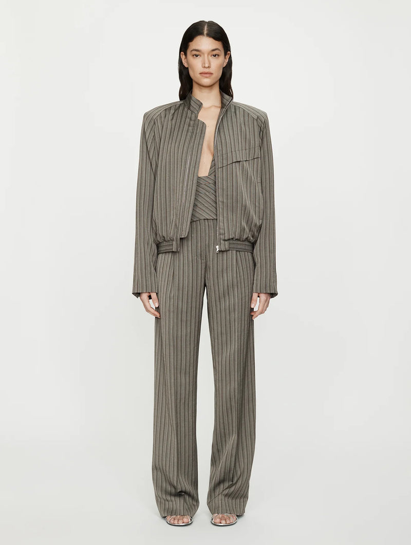 Reyer Bomber Jacket in Graphite Stripe