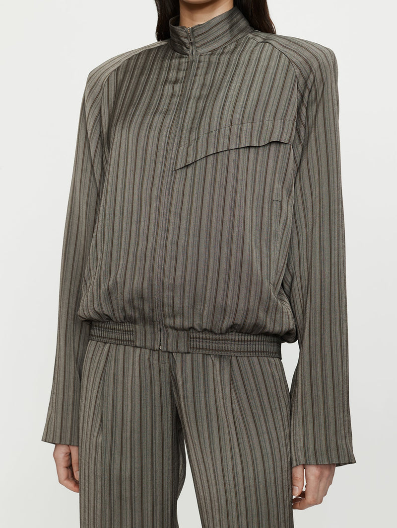 Reyer Bomber Jacket in Graphite Stripe