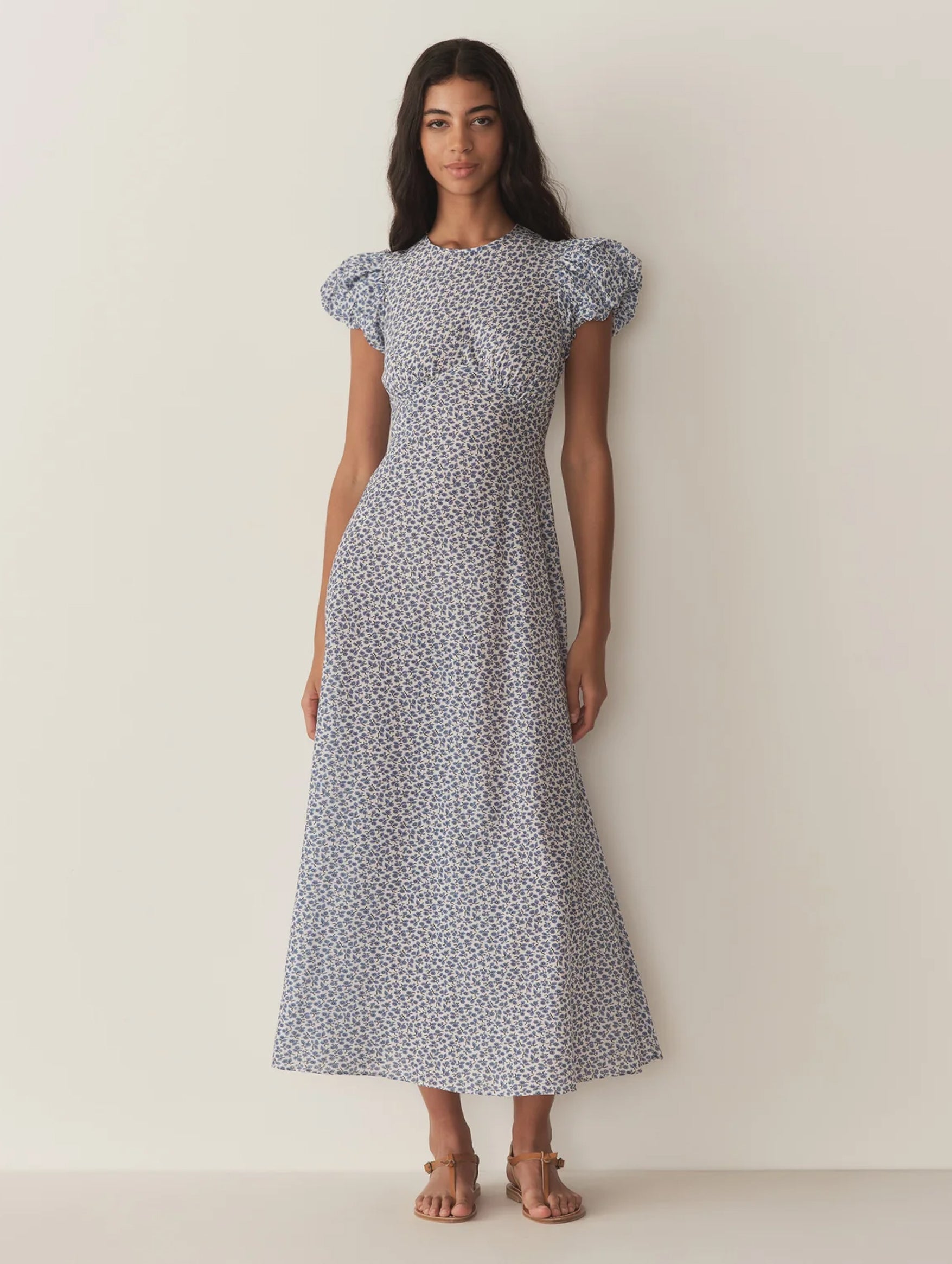 Romina Dress in Cornflower Hillside Bloom