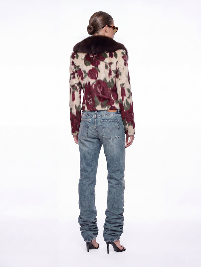 Rosa Jacket in Floral Fur