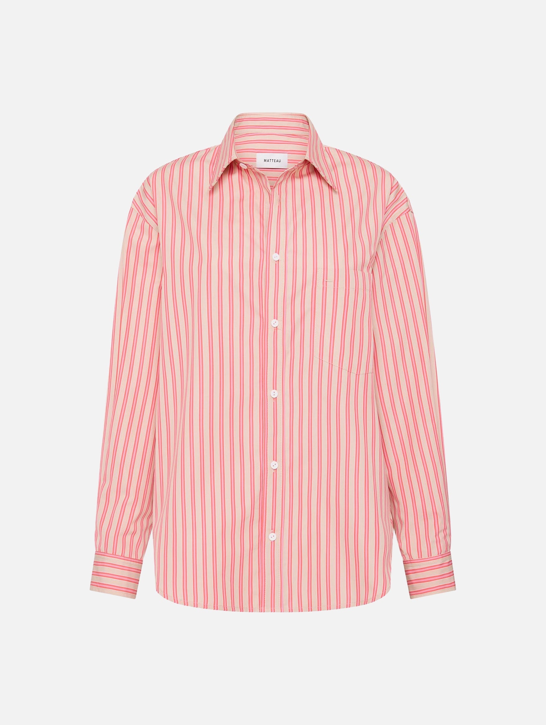 Classic Stripe Shirt in Rose Stripe