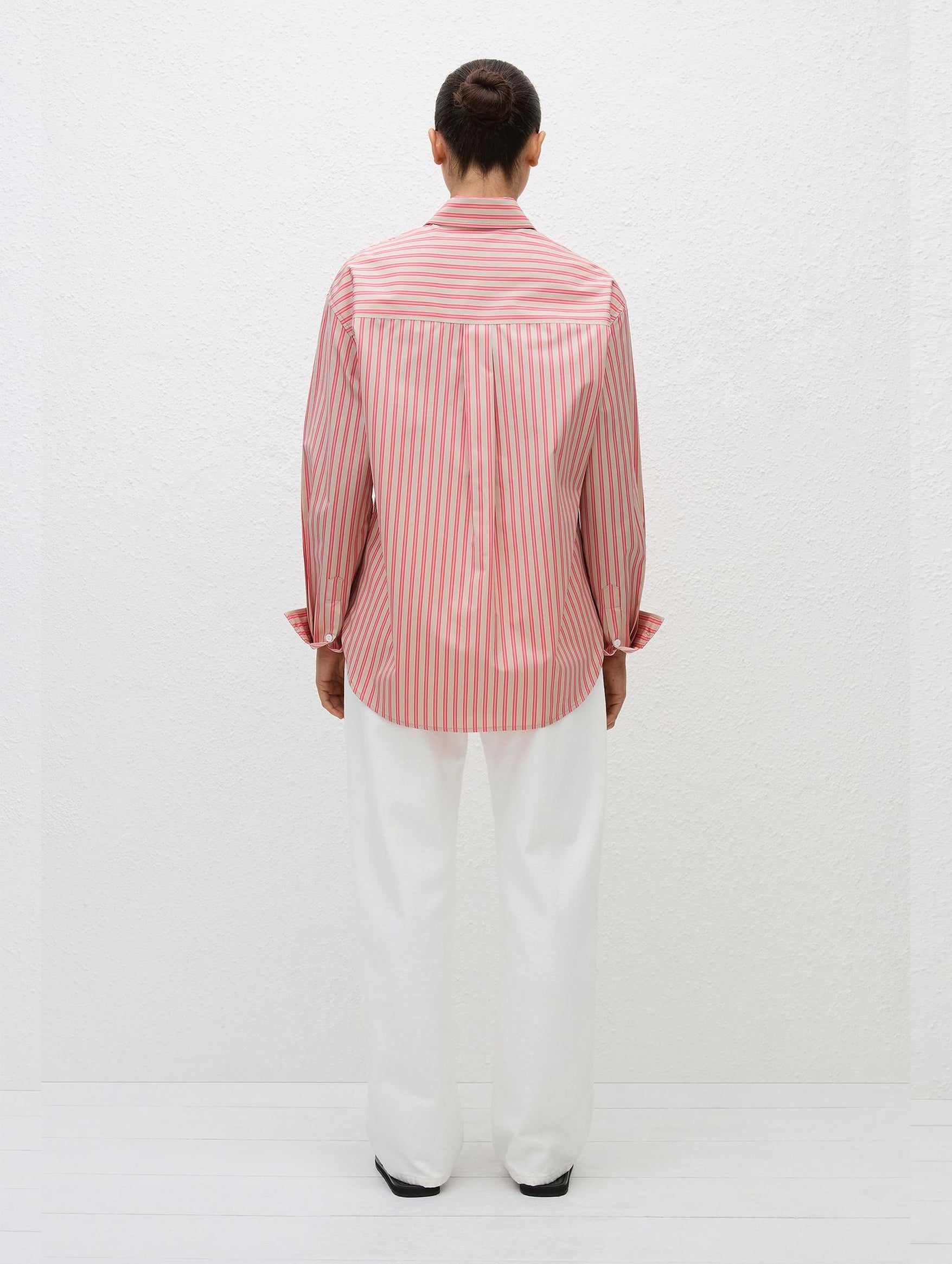 Classic Stripe Shirt in Rose Stripe