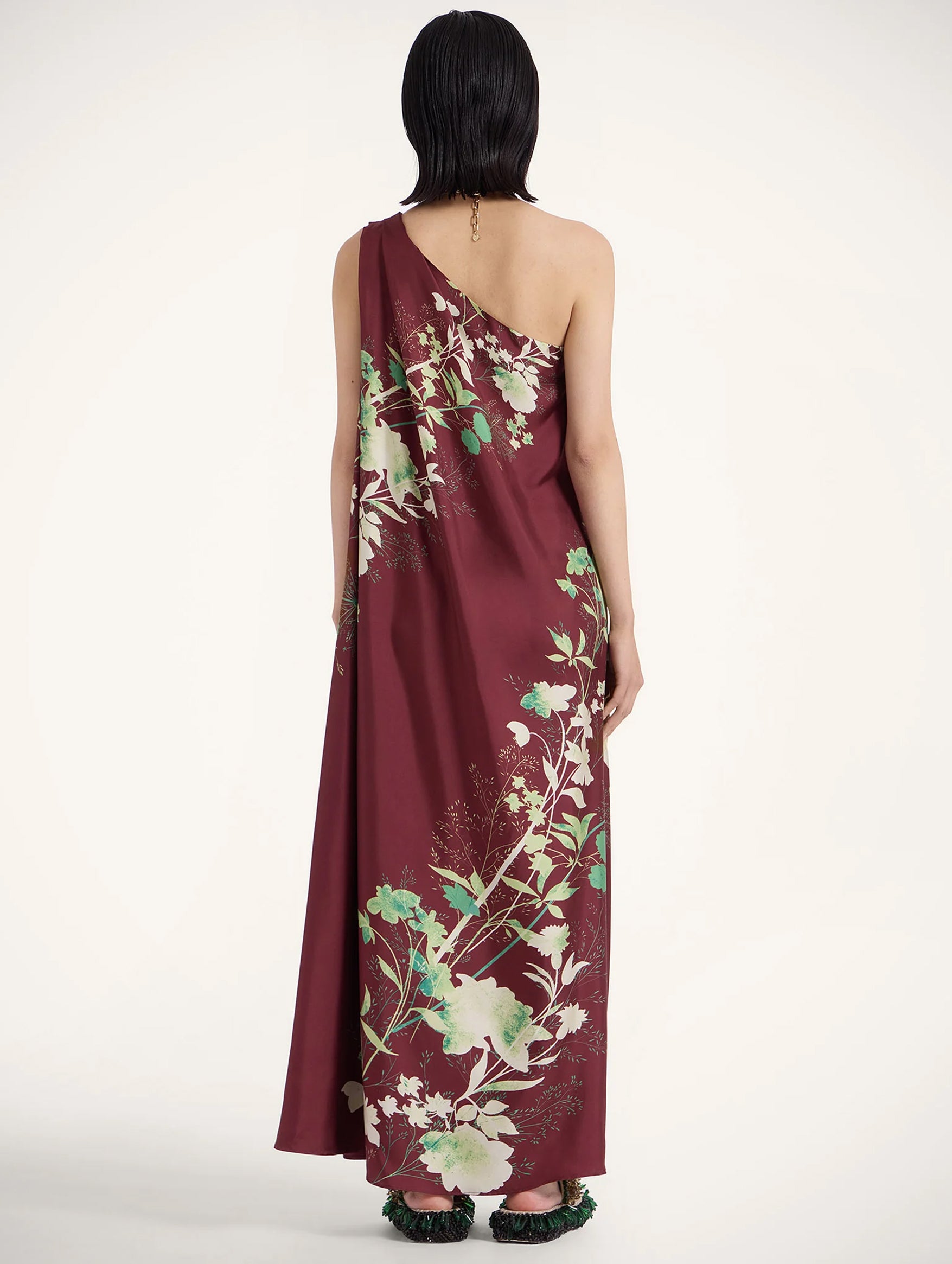 Roy Silk Dress in Woodland Placée