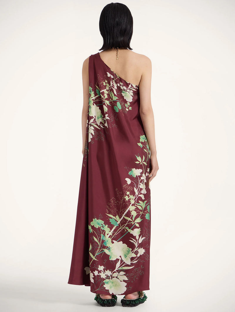 Roy Silk Dress in Woodland Placée
