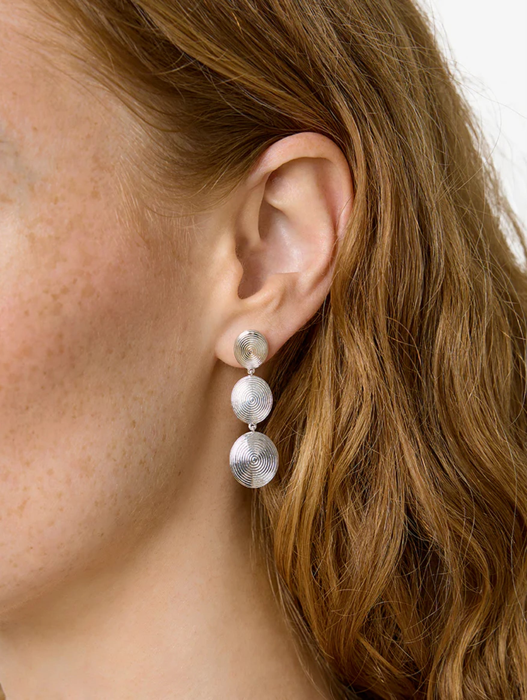 The Ruby Earrings in Silver