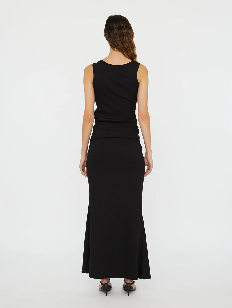 S-Buckle Suspension Skirt in Black