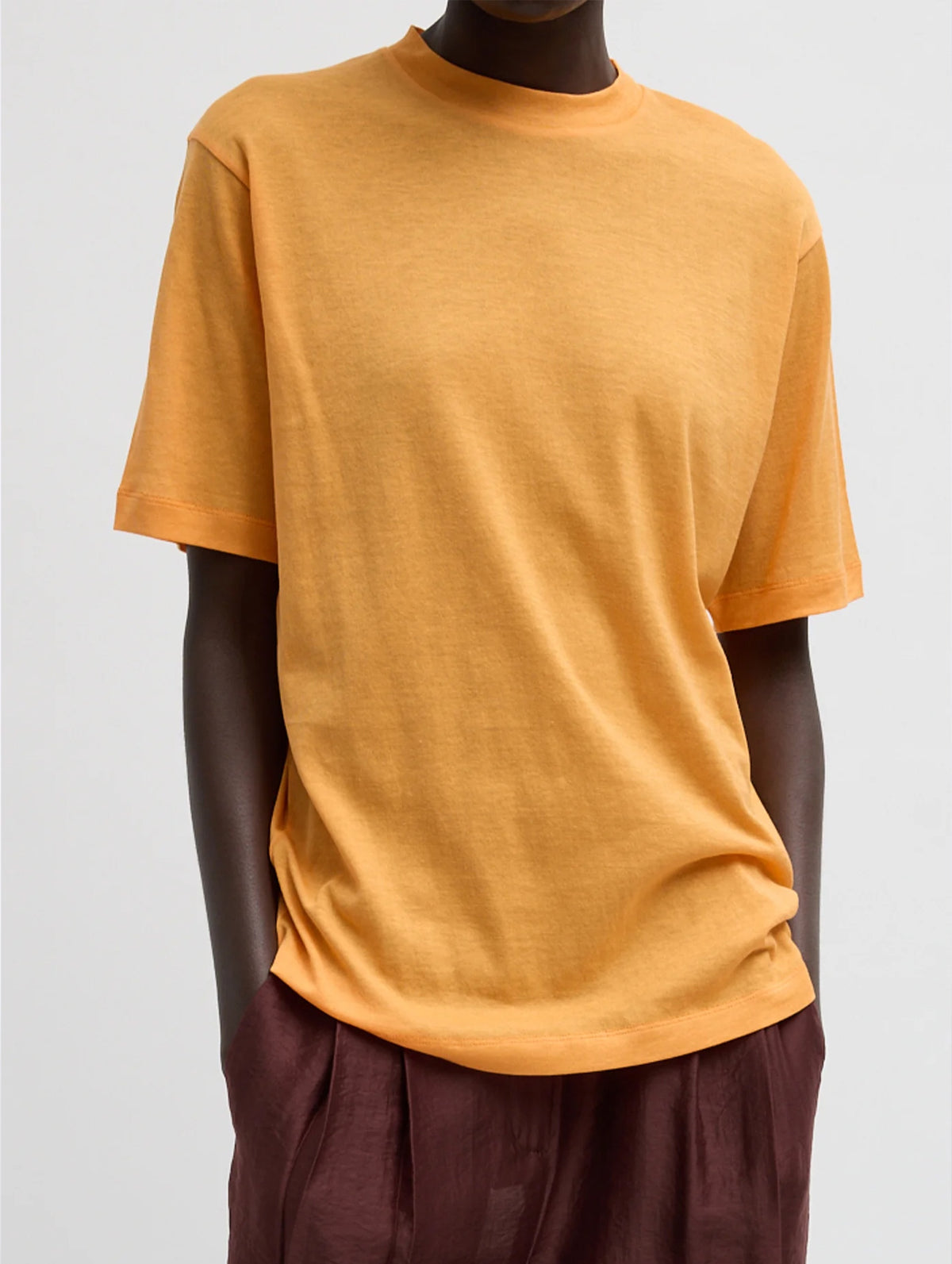 Sheer Crepe Knit Unisex T in Orange