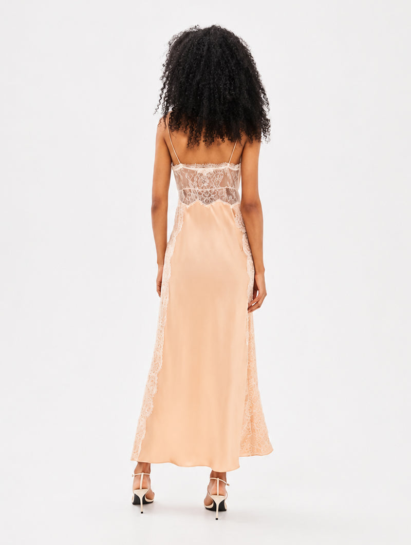 Shia Dress in Pale Gold