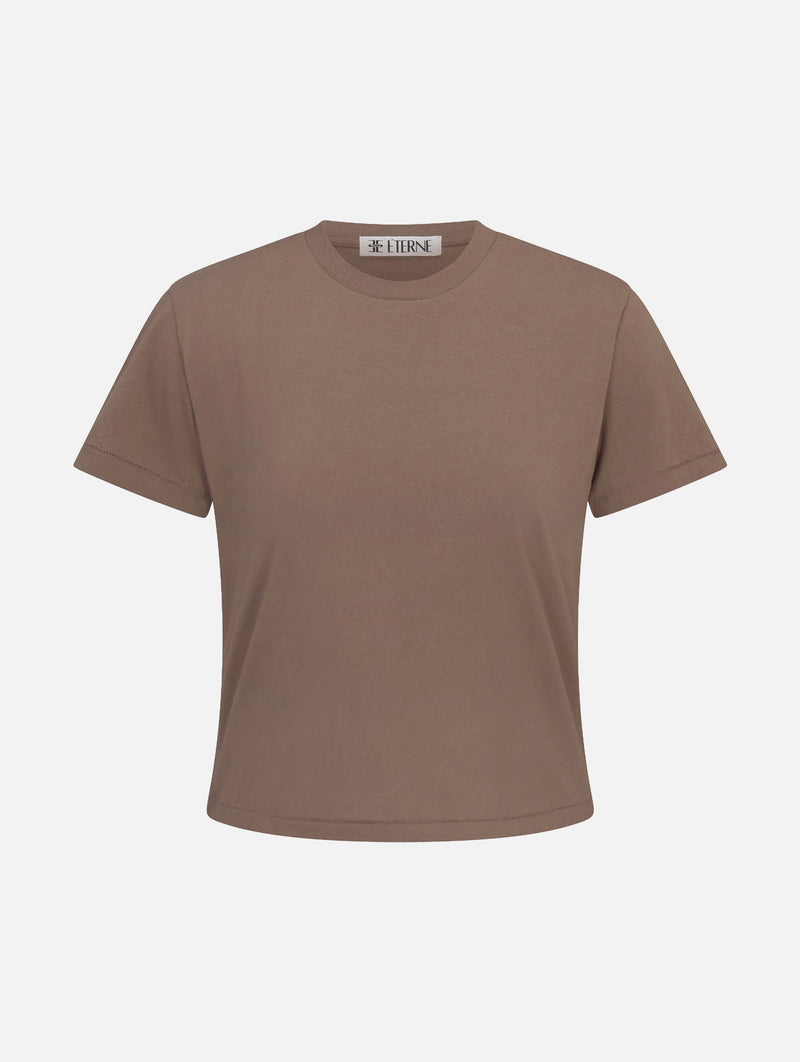 Short Sleeve Boxy Tee Tee in Mushroom