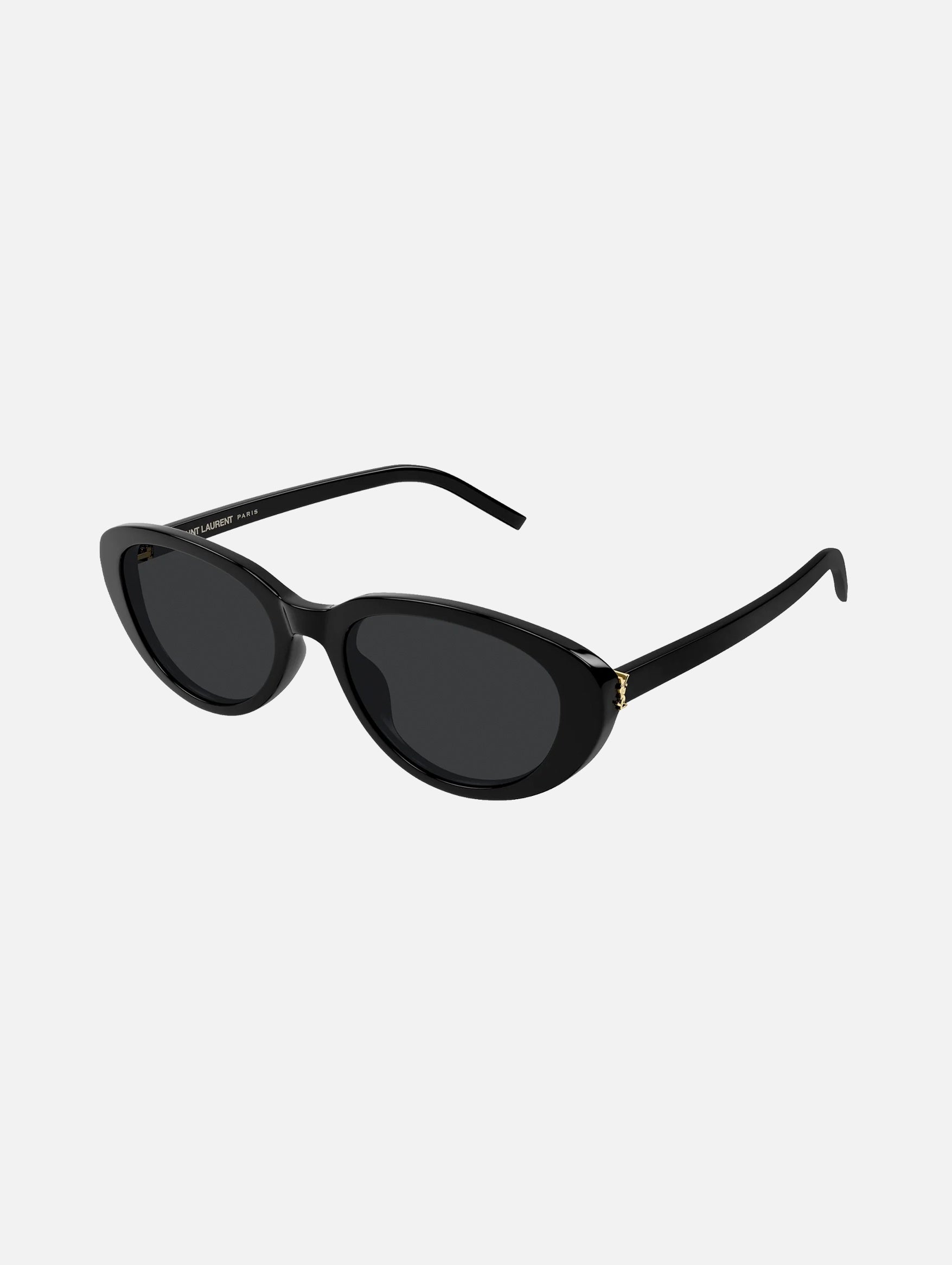 SLM154K 001 Oval Sunglasses in Black