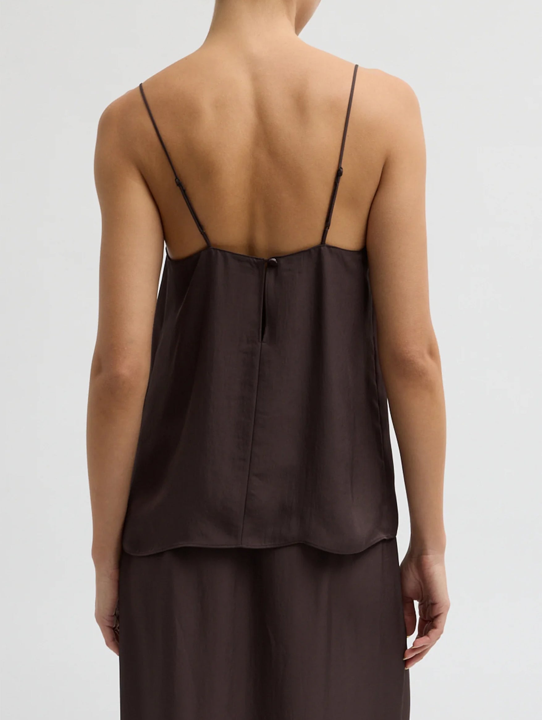 Summer Slip Cami in Chocolate Brown