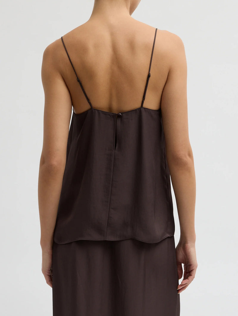 Summer Slip Cami in Chocolate Brown