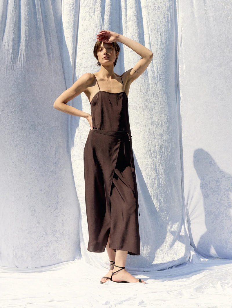 Summer Slip Cami in Chocolate Brown