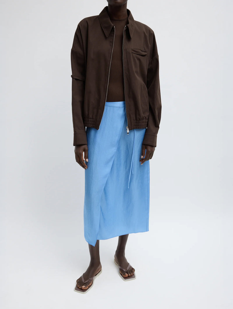 Summer Slip Wrap Skirt in Baby Blue
