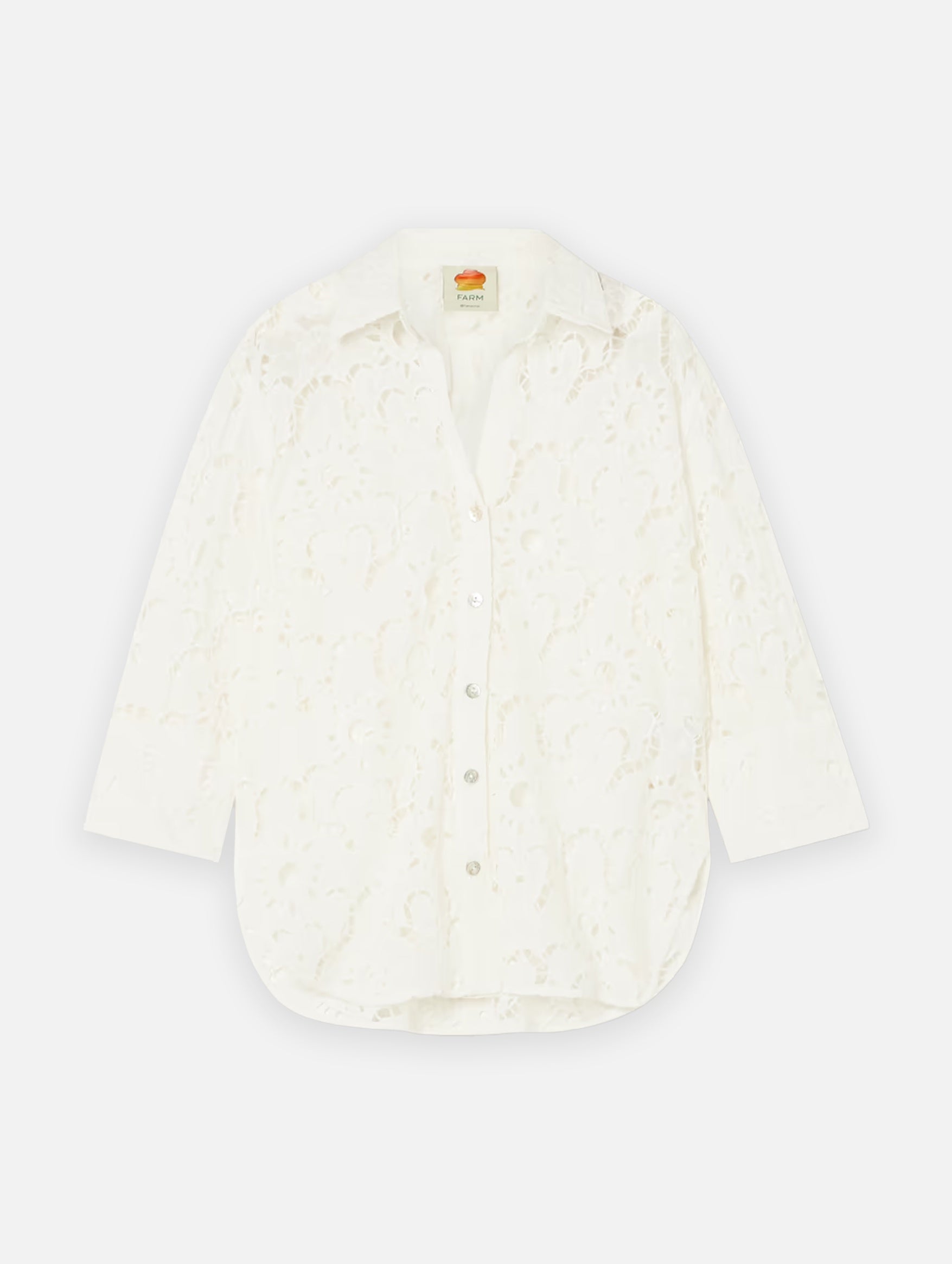 Sun Eyelet Shirt in Off-White