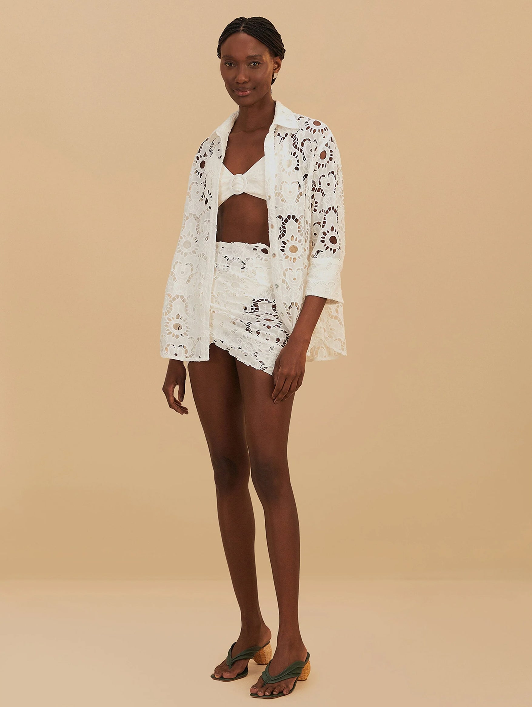 Sun Eyelet Shirt in Off-White