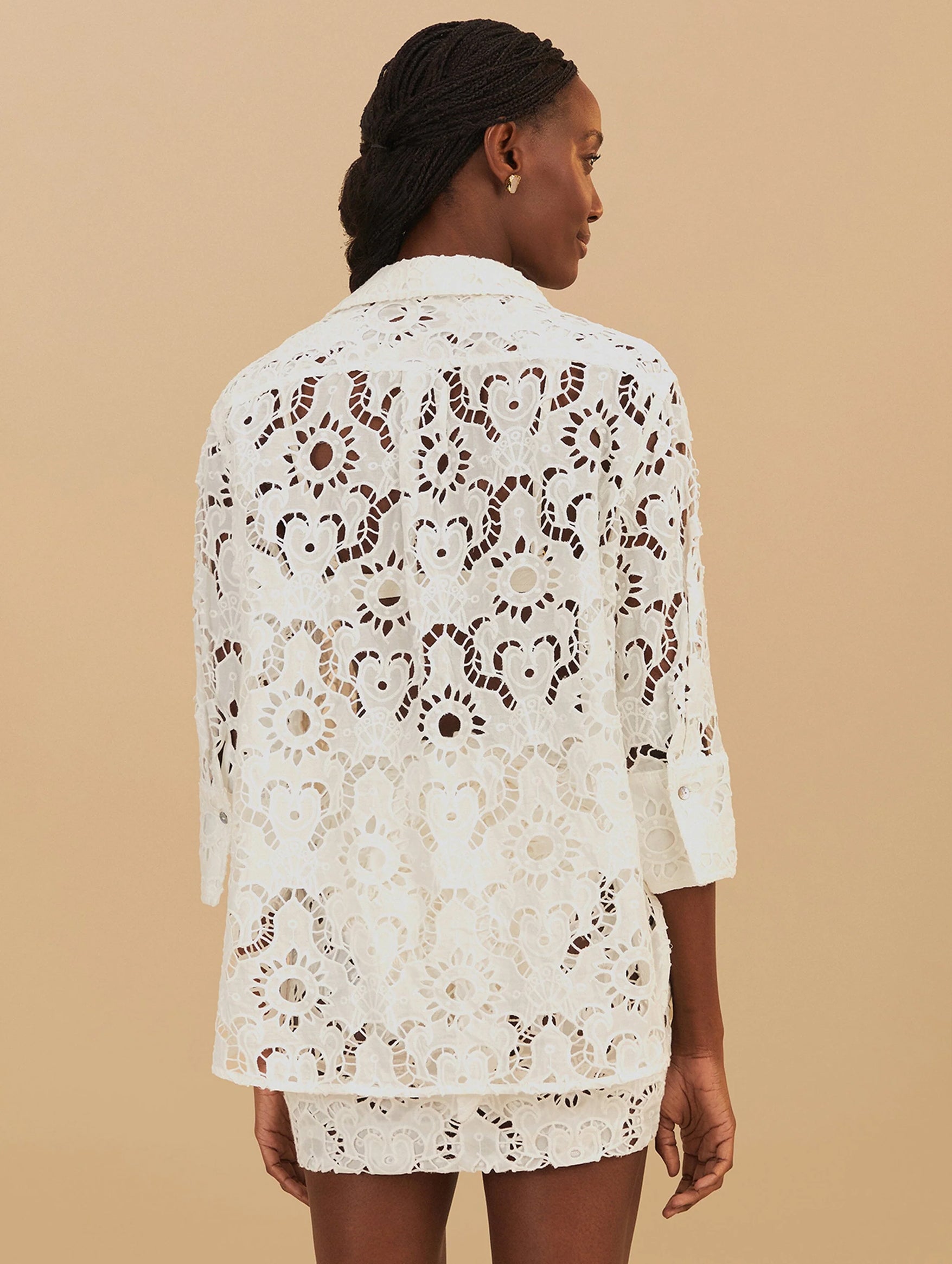 Sun Eyelet Shirt in Off-White