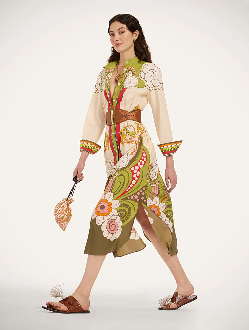 Sundowner Tunic in Ambrosia Placée Ivory