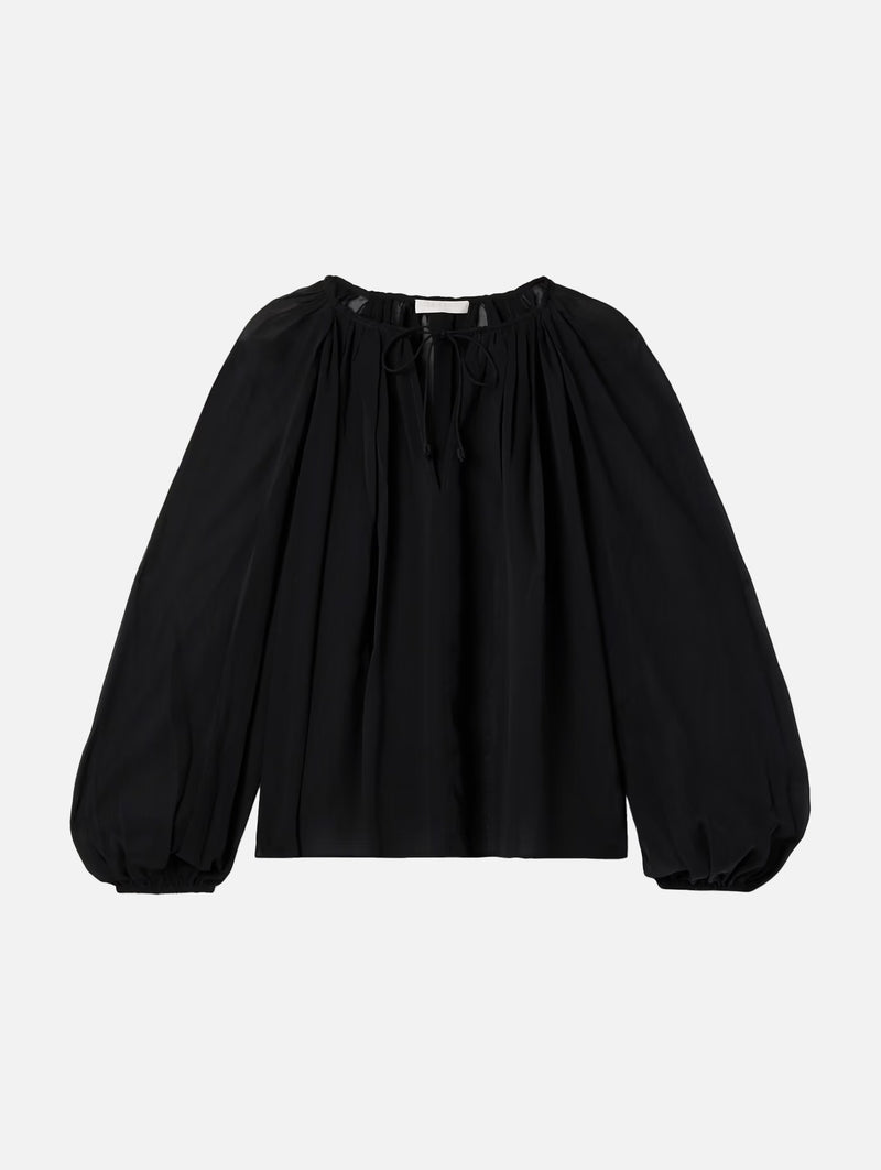 Safa Silk Blouse in Noir