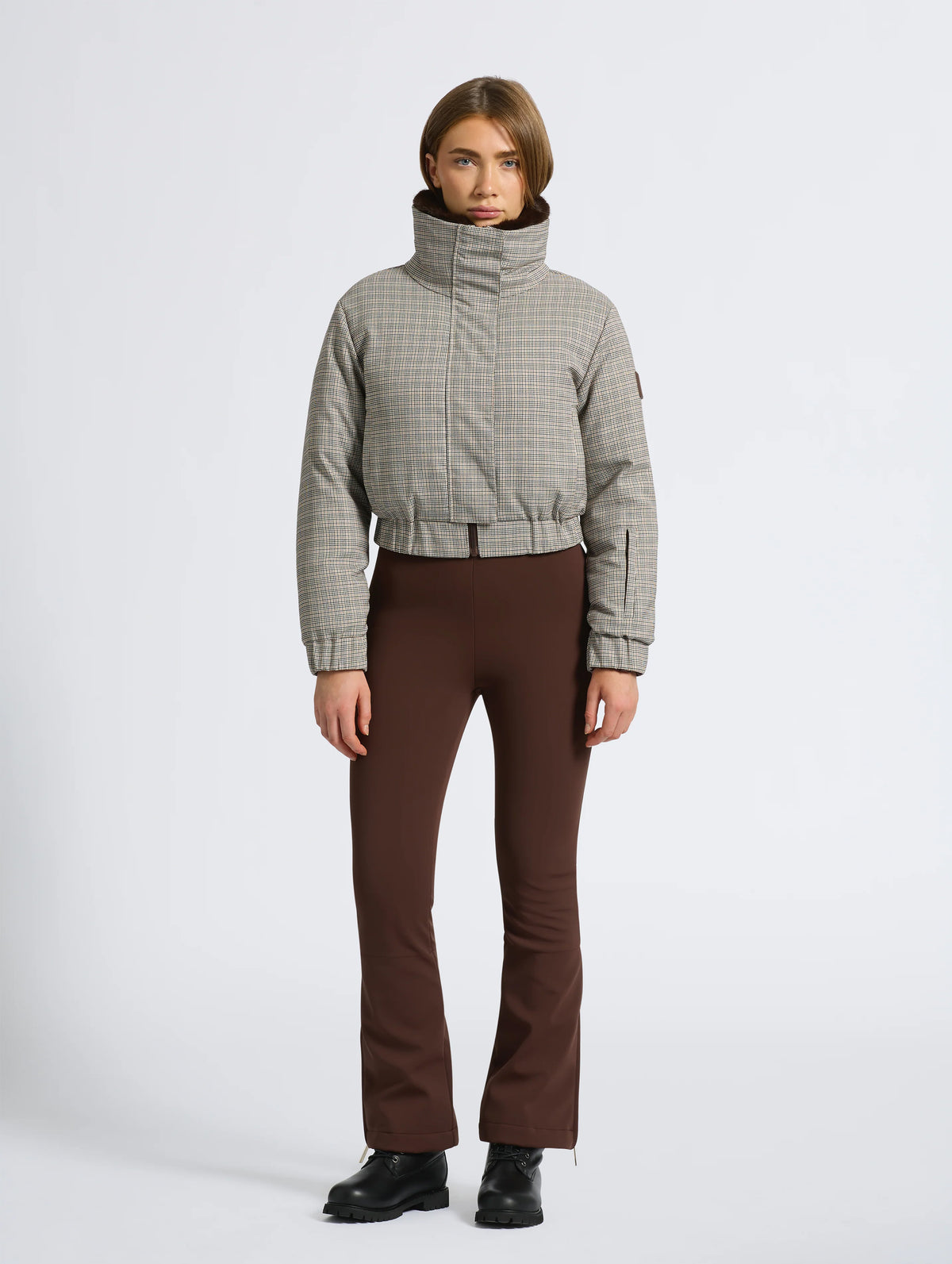 Sahara Reversible Jacket in Houndstooth and Brown