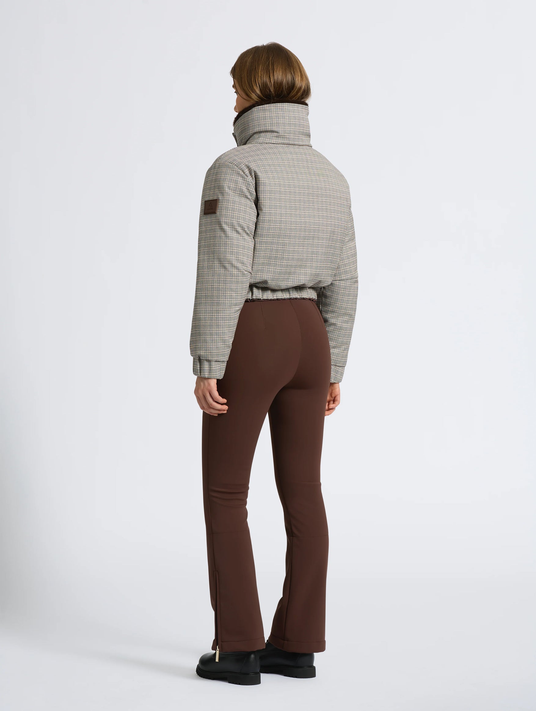Sahara Reversible Jacket in Houndstooth and Brown