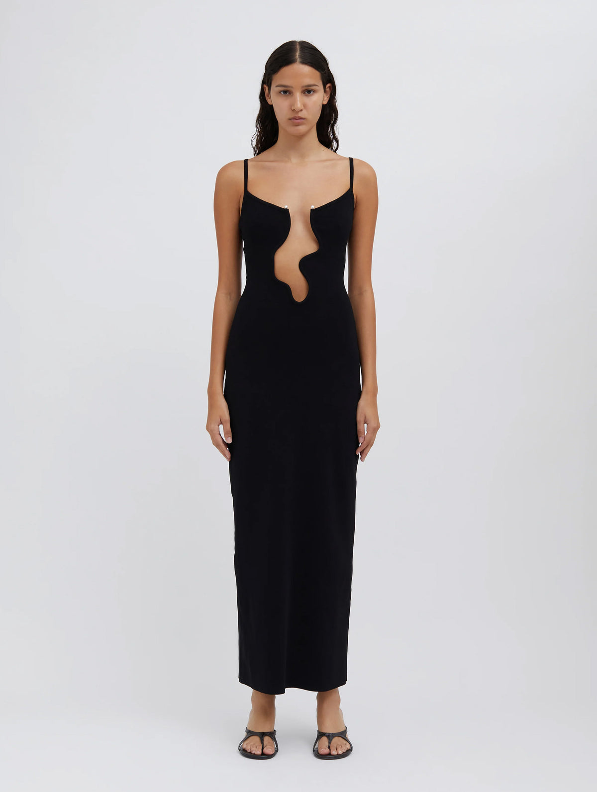 Salacia Wire Column Dress in Black