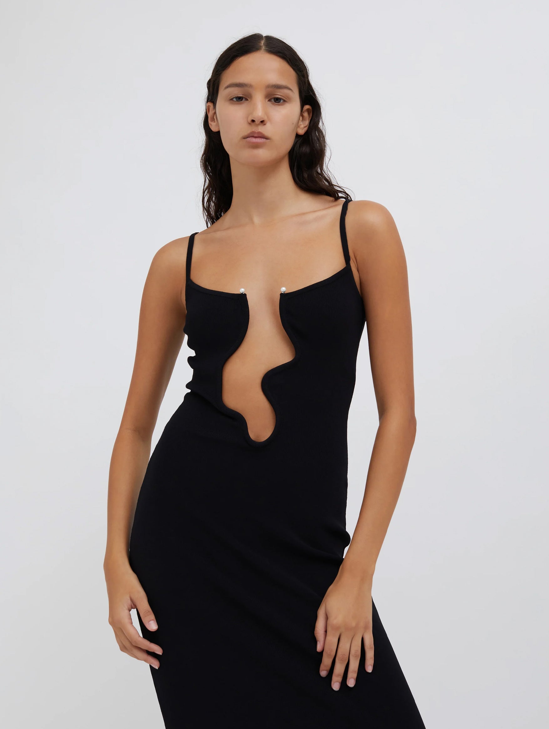 Salacia Wire Column Dress in Black