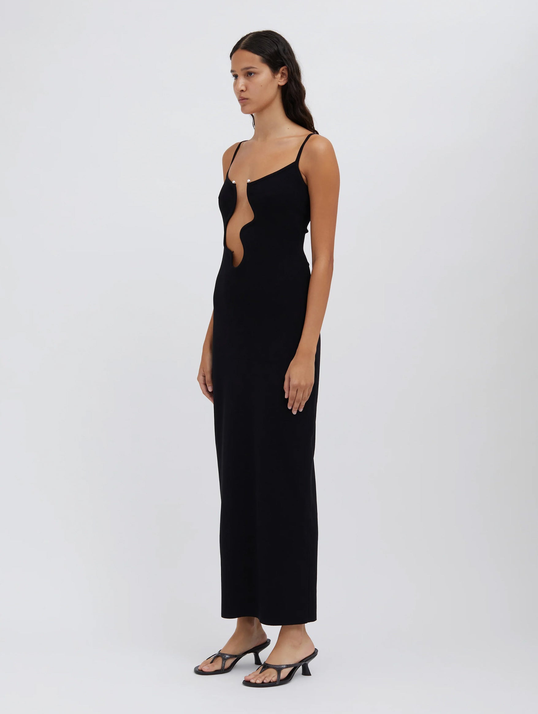 Salacia Wire Column Dress in Black