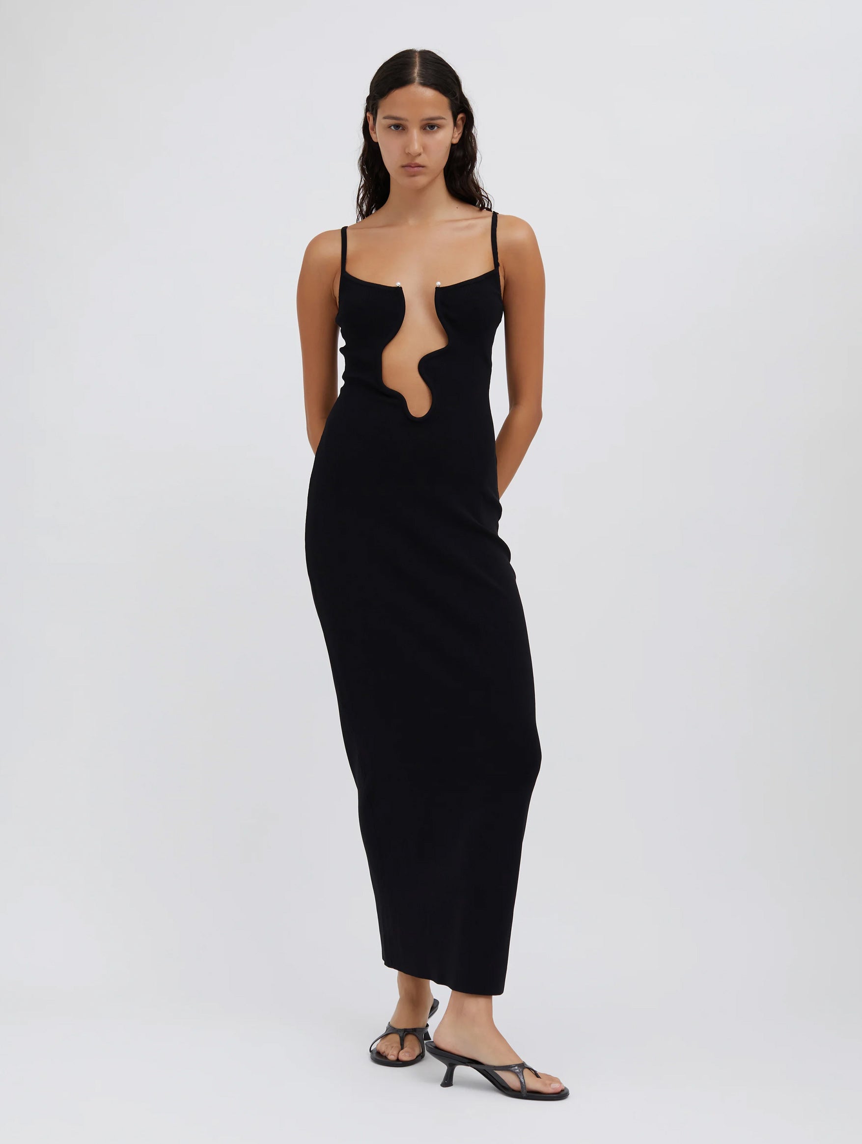 Salacia Wire Column Dress in Black