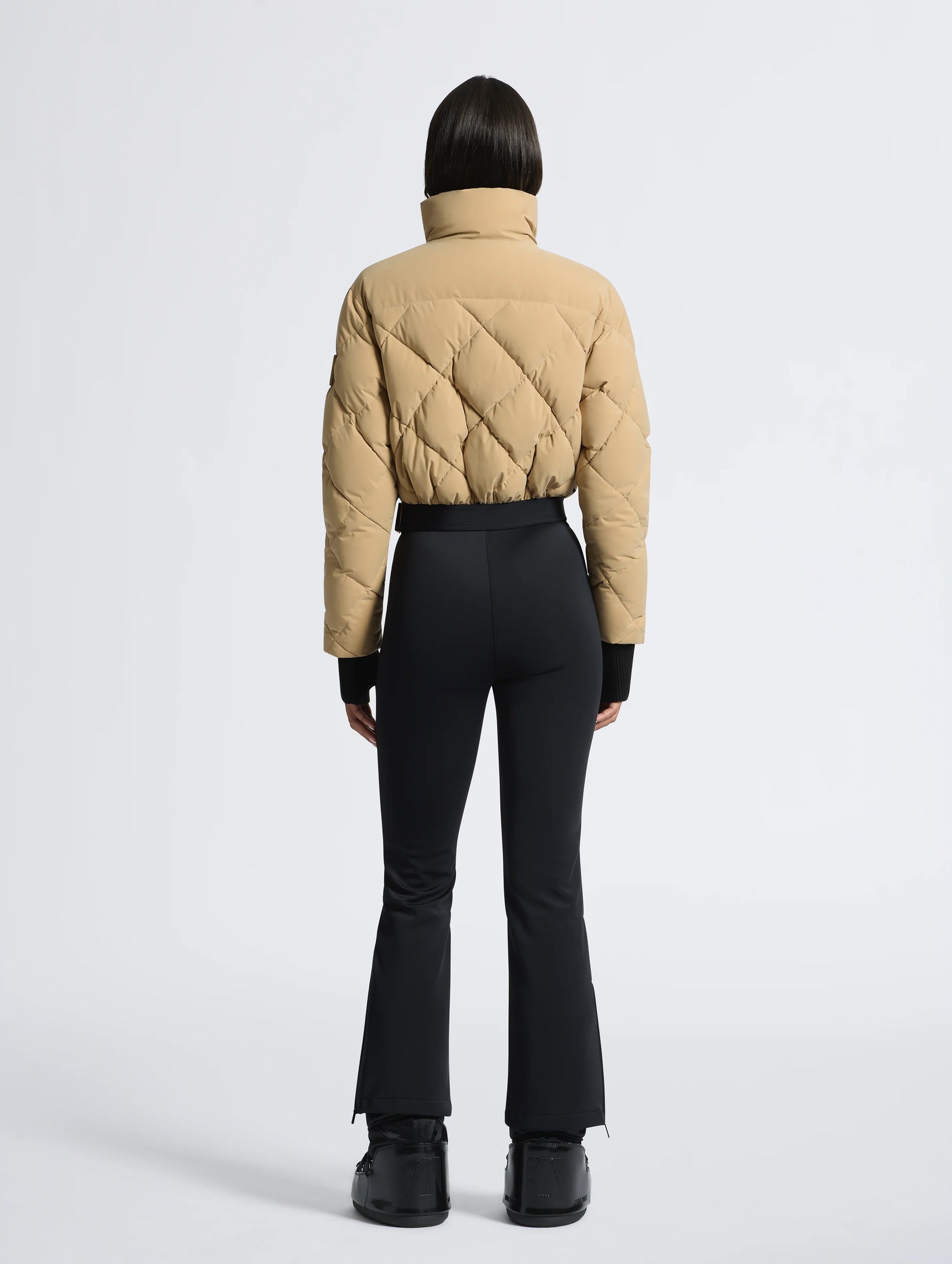 Saskia Ski Suit in Tan and Black