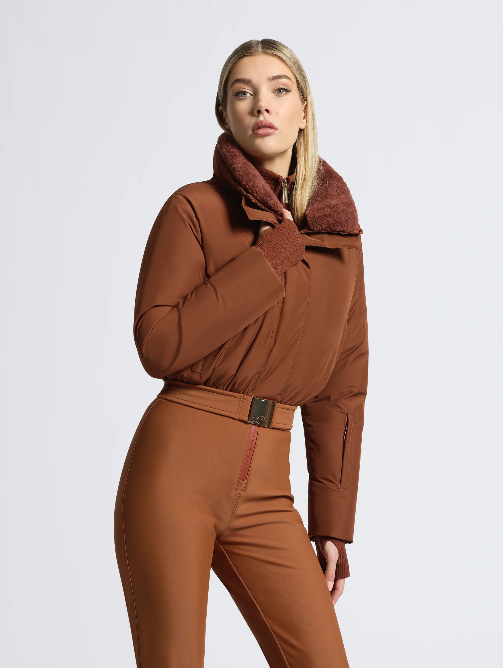 Saskia Ski Suit in Brown