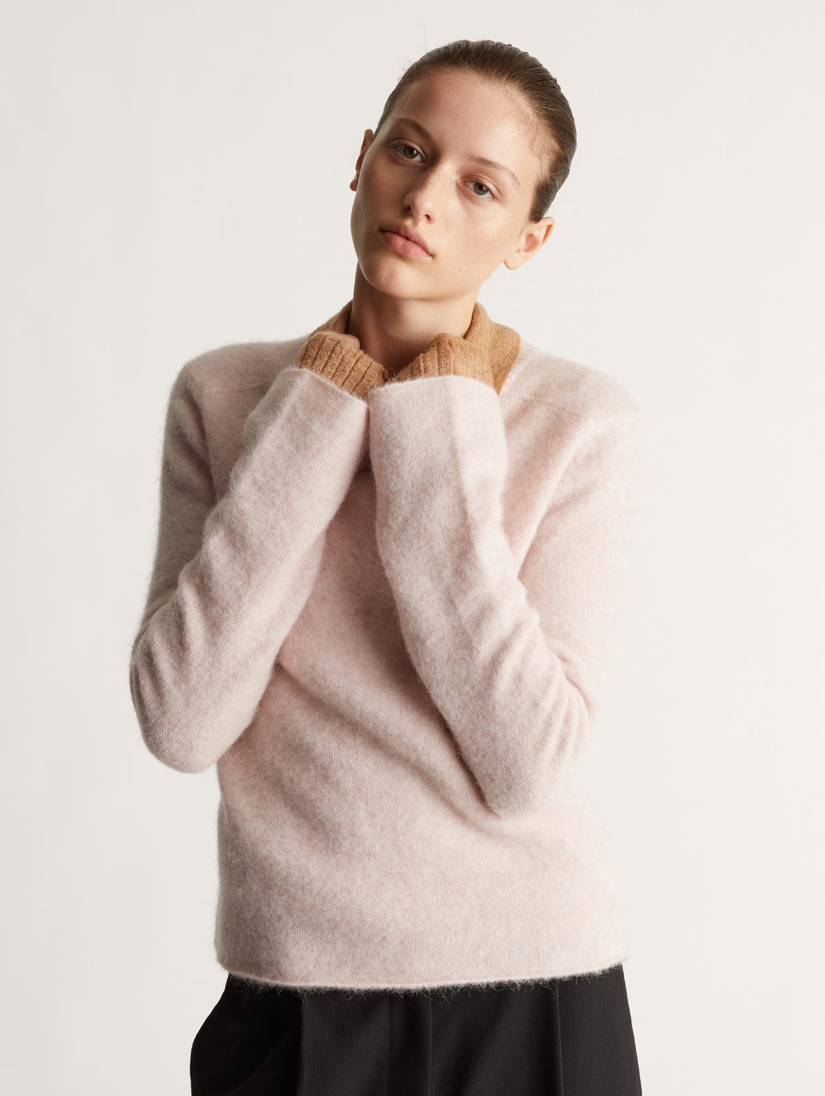 Sawyer Boat Neck Sweater in Blush