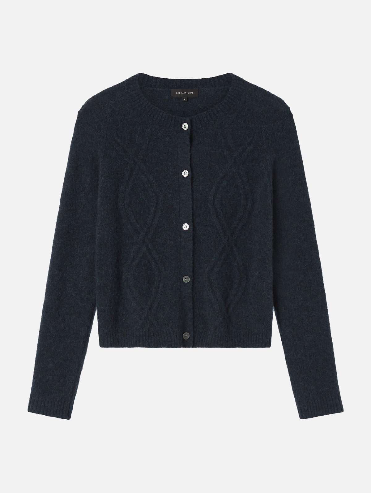 Sawyer Cable Knit Cardigan in Indigo