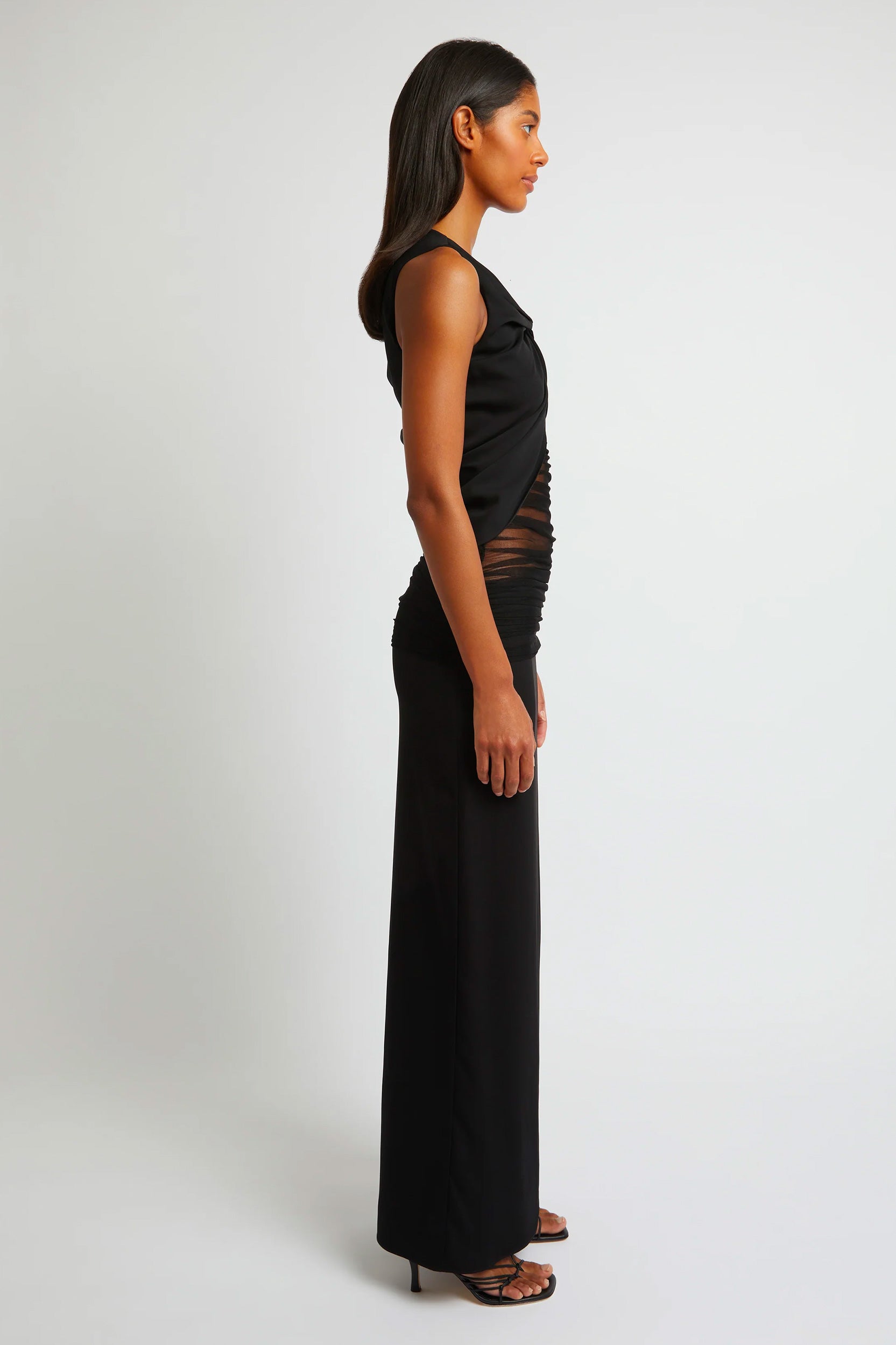 Semblace Tulle Twist Dress in Black